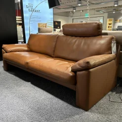 Polstergarnitur XC Leder N Tabac Nature 850 Braun mit Kopfstütze