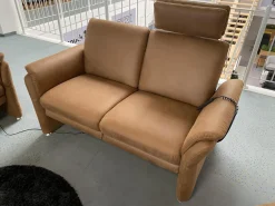 Polstergruppe 81056 Stoff Gringo 09 Cognac Braun Füße Metall Chrom Inklusive Sessel Und Elektrische Funktionen