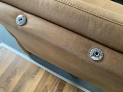 Polstergruppe 81056 Stoff Gringo 09 Cognac Braun Füße Metall Chrom Inklusive Sessel Und Elektrische Funktionen