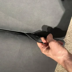 Polstergruppe Alba Anilinleder Taron Grün Braun Winkelfuß Schwarz Gepulvert Inklusive Kissen