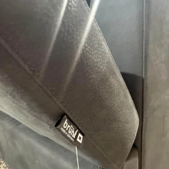 Polstergruppe Alba Anilinleder Taron Grün Braun Winkelfuß Schwarz Gepulvert Inklusive Kissen