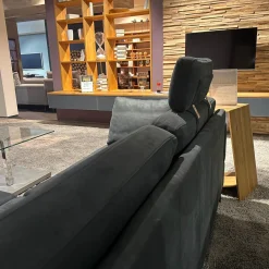 Polstergruppe Alba Anilinleder Taron Grün Braun Winkelfuß Schwarz Gepulvert Inklusive Kissen