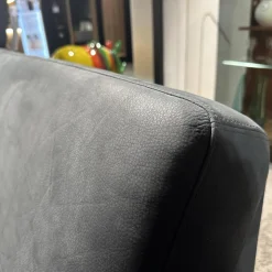 Polstergruppe Alba Anilinleder Taron Grün Braun Winkelfuß Schwarz Gepulvert Inklusive Kissen