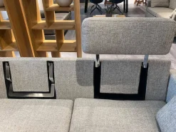 Polstergruppe Alba System 45528 45517 Stoff 2480 45 Grau Winkelfuß Verchromt Glänzend Mit Kissen