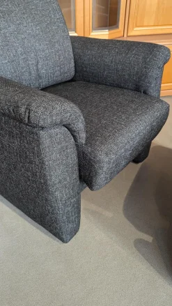 Polstergruppe Arnheim Stoff Grit 5407 121 Anthrazit 3-2-1 Mit Keillkissen