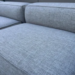 Polstergruppe Casilda Stoff Mokka Grey Grau Gestell Edelstahl Schwarz Pulverbeschichtet