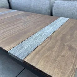 Polstergruppe Casilda Stoff Mokka Grey Grau Gestell Edelstahl Schwarz Pulverbeschichtet