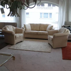 Polstergruppe Cavalli Stoff Sanderson A Beige Füße Massivholz