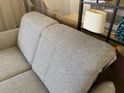 Polstergruppe Chiemsee Stoff Camo Granit Grau Fuß Metall Schwarz Mit Elektrischer Sitztiefenverstellung Und Relaxfunktion