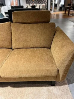 Polstergruppe Classic 970 Bezug Stoff 19 Senfgelb Gold Gelb Füße Massivholz Schwarz Gebeizt Ohne Couchtische