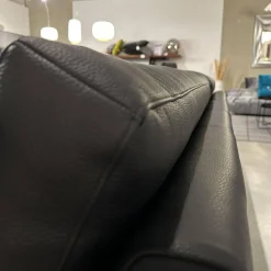 Polstergruppe GA210 Leder E 170 136 Schwarz Mit Armlehnkissen Und Verstellbarer Kopfstütze