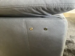 Polstergruppe Havannah Stoff Eldorado Hellblau Grau Füße Metall Schwarz Lackiert Mit Armteilverstellung Und Elektrischen Sitzvorzug