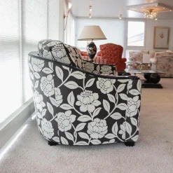 Polstergruppe Metropolitan Stoff Hellbeige Schwarz Halbrundsofa Mit 2 Sesseln