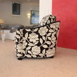 Polstergruppe Metropolitan Stoff Hellbeige Schwarz Halbrundsofa Mit 2 Sesseln