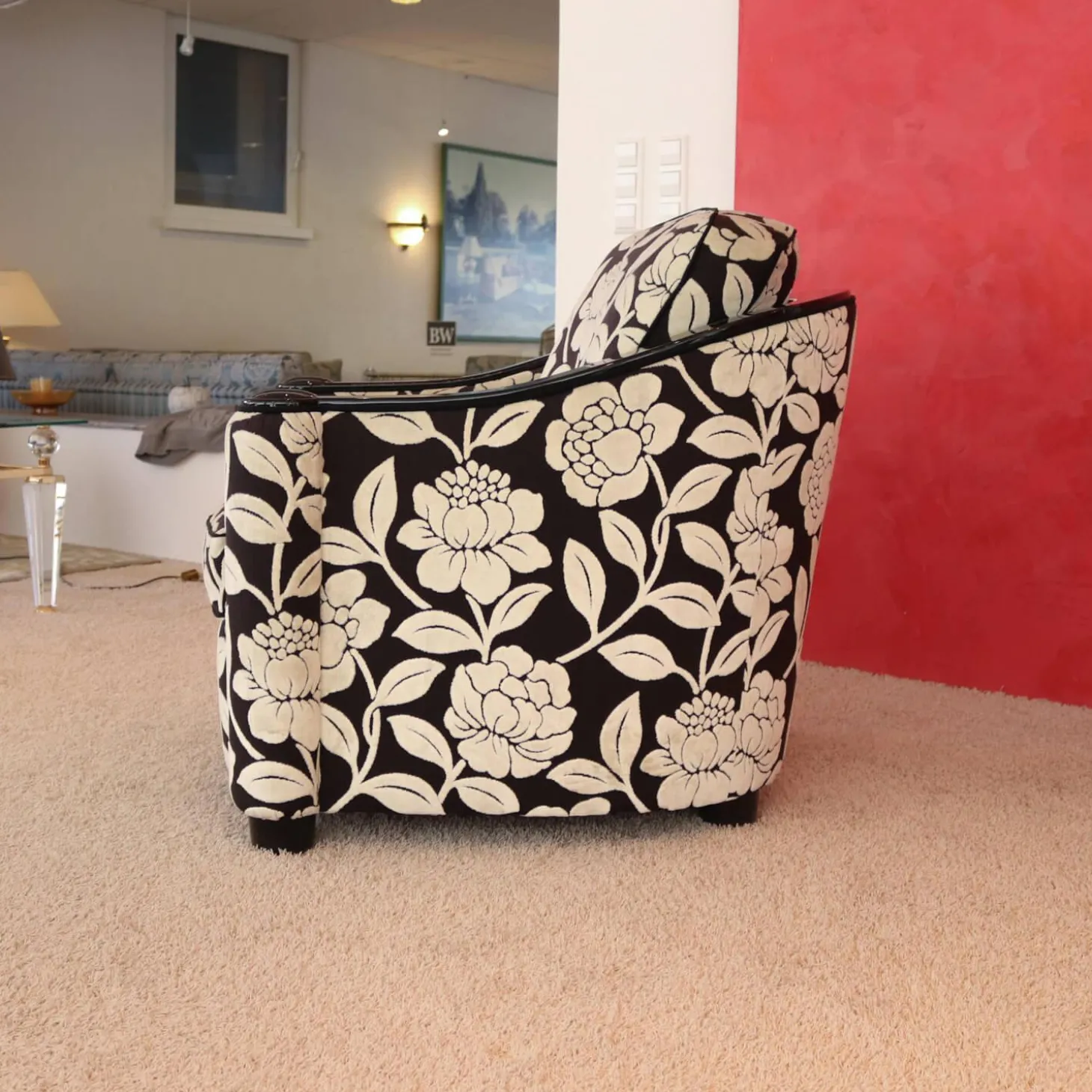 Polstergruppe Metropolitan Stoff Hellbeige Schwarz Halbrundsofa Mit 2 Sesseln