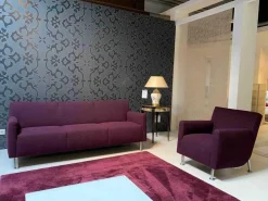 Polstergruppe Rooby Stoff 4 83290 Villa 90 Violett mit Sessel