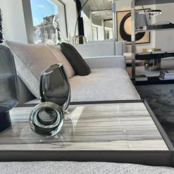 Polstergruppe West Stoff Fisher 10 Ghiacciol Grau Inklusive Tischelement Und Kissen