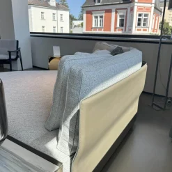 Polstergruppe West Stoff Fisher 10 Ghiacciol Grau Inklusive Tischelement Und Kissen