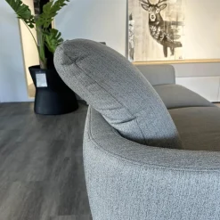 Polstergruppe WK 652 Mit 2 Sofas Stoff JAB Grau PG 3 Fuß Alu Matt Sitze Soft