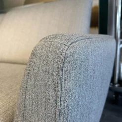 Polstergruppe WK 652 Mit 2 Sofas Stoff JAB Grau PG 3 Fuß Alu Matt Sitze Soft