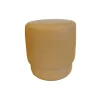 Polsterhocker Emma Leder W11 Mustard Braun Beige