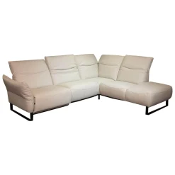 Polsterkombi CR Victoria Leder WM Light Grey Fuß MR2 Schwarz