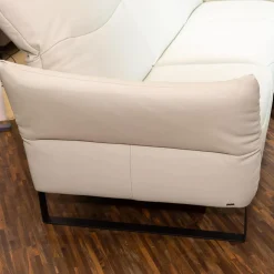 Polsterkombi CR Victoria Leder WM Light Grey Fuß MR2 Schwarz