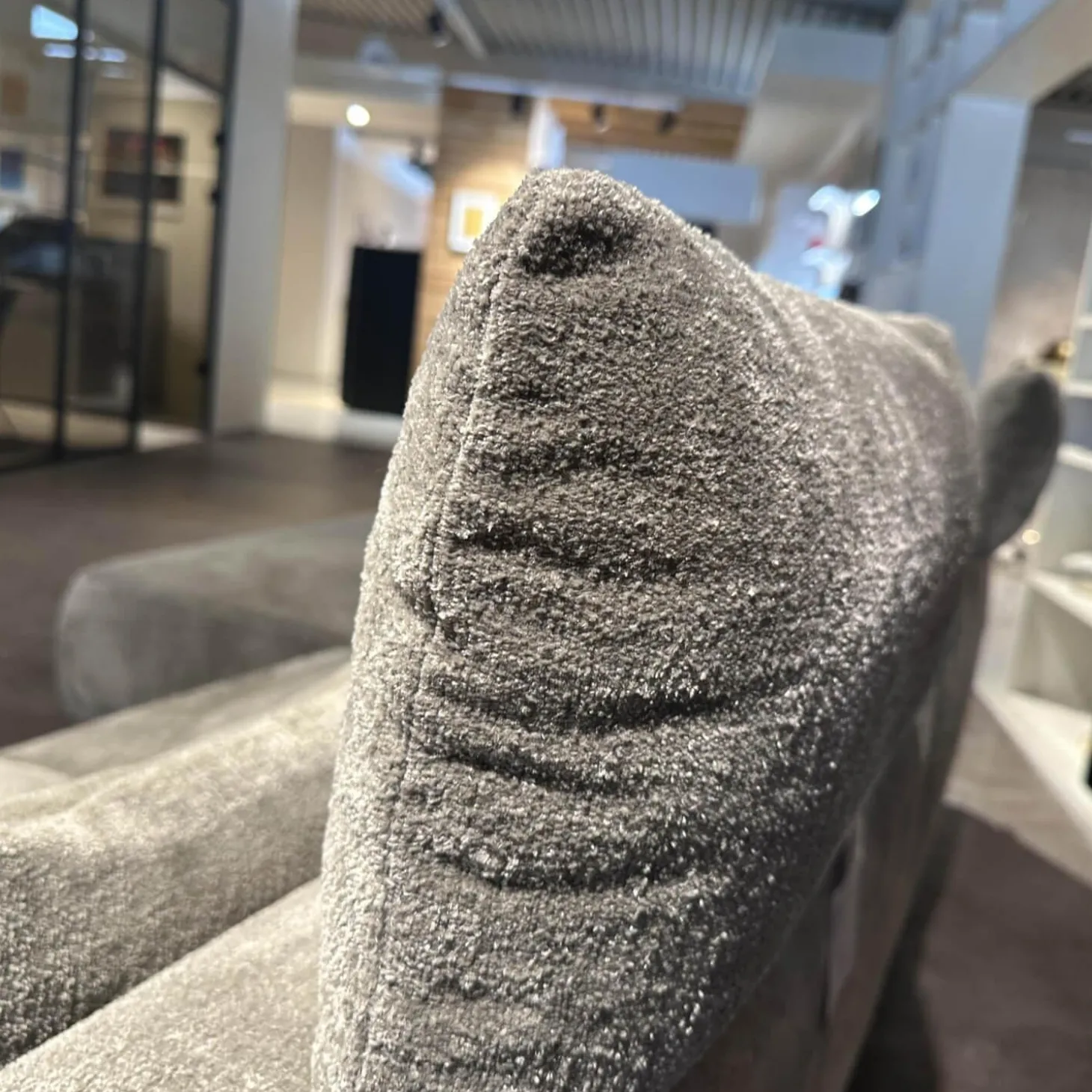 Polsterkombination Jubiläumsstoff 6451 0025 Grau Beige Gestell Metall Schwarz Inklusive Kissen