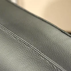 Polstermöbel WK 530 Gracella Leder Cougar Farbe 10 Schwarz Metallfuß Matt Anthrazit Lackiert