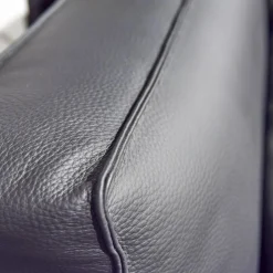 Polstermöbel WK 530 Gracella Leder Cougar Farbe 10 Schwarz Metallfuß Matt Anthrazit Lackiert