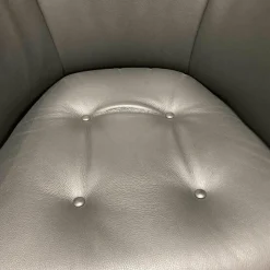 Polstersessel Classics CL 190 Leder I-43.059 Anthrazit Holzfüsse Schwarz