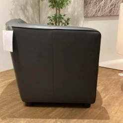 Polstersessel Classics CL 190 Leder I-43.059 Anthrazit Holzfüsse Schwarz