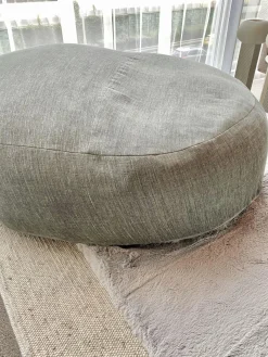 Pouf Friz Bezug Stoff Tesis Dunkelgrau