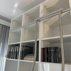 Raumteilerwand Studimo Korpus Lack Matt Schneeweiß M03 Front Lack Hochglanz Schneeweiß M74 Mit Leiter