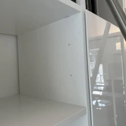Raumteilerwand Studimo Korpus Lack Matt Schneeweiß M03 Front Lack Hochglanz Schneeweiß M74 Mit Leiter