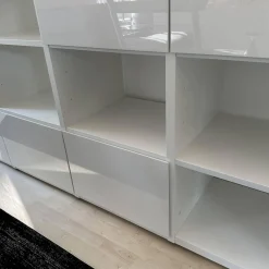 Raumteilerwand Studimo Korpus Lack Matt Schneeweiß M03 Front Lack Hochglanz Schneeweiß M74 Mit Leiter