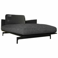 Recamiere Daybed Liv Smart Stoff Graublau mit Kissen