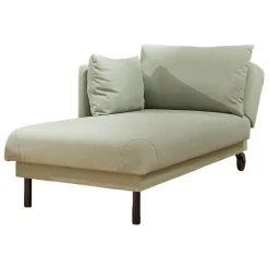 Recamiere Tam Bezug Stoff 3222 32 Mint Grün Gestell Schwarz Inklusive Armlehne Links Verschiebbar Und Abklappbar Mit Kissen