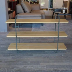 Regal 931 Eiche Farblos Lackiert Gestell Stahl Glatt Lackiert Matt Umbragrau RAL 7022