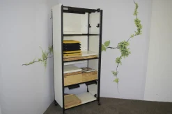 Regal Bene Pixel Rack M Rahmen Schwarz Platten Weiß Melamin