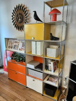 Regal Haller Stahl Reinweiß Weiß Goldgelb Gelb Orange