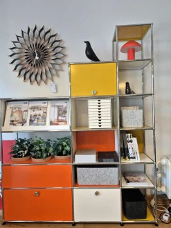 Regal Haller Stahl Reinweiß Weiß Goldgelb Gelb Orange