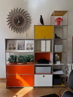 Regal Haller Stahl Reinweiß Weiß Goldgelb Gelb Orange