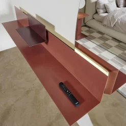 Regal Iilu Lack Malve Und Burgund Braun Rot Mit Beleuchtung Inklusive Spiegel