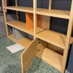 Regal Kai Eiche Kai Light Lackiert In Blau Und Rotbraun