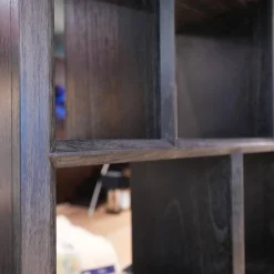 Regal Marguesa Eichenfurnier Holzkohle Schwarz