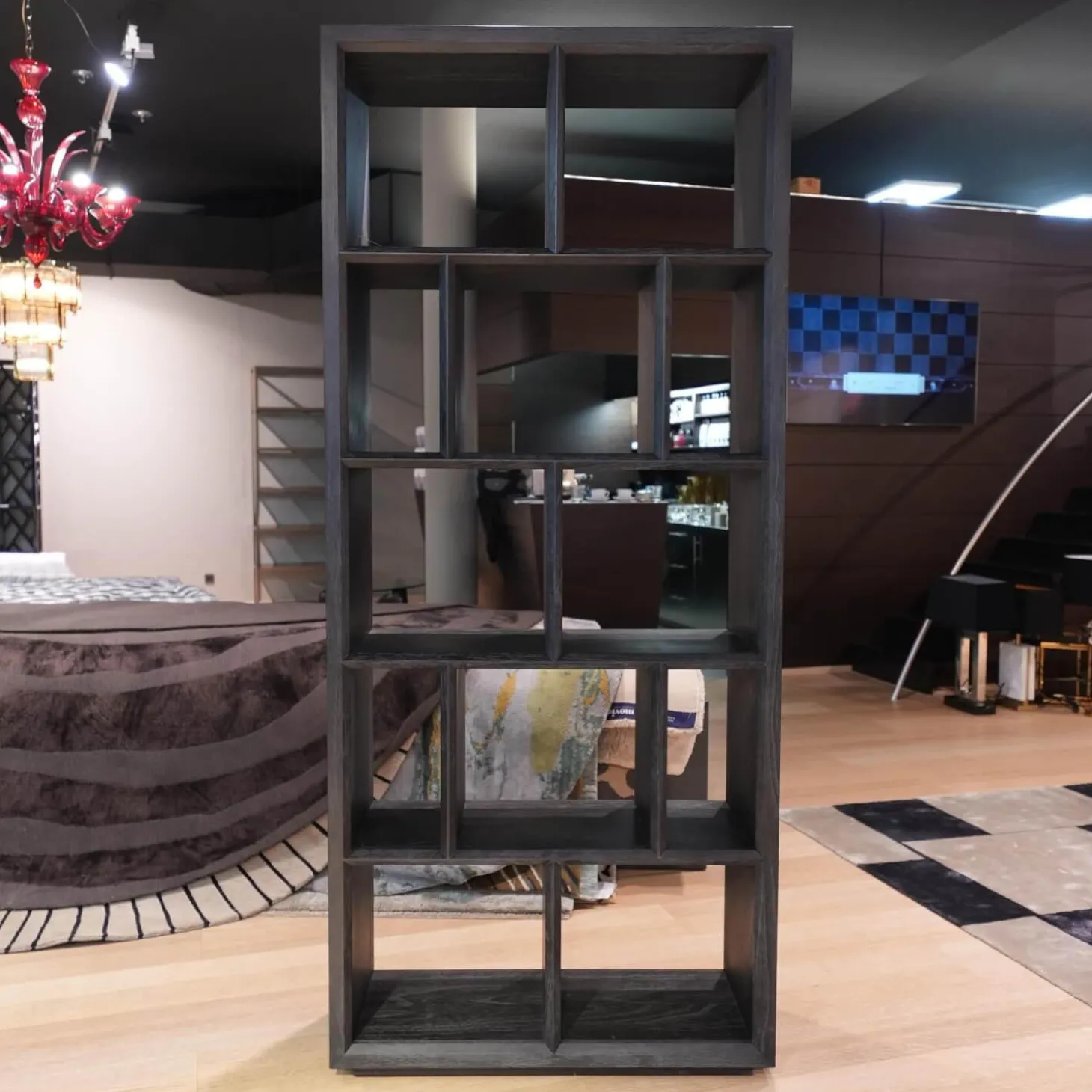 Regal Marguesa Eichenfurnier Holzkohle Schwarz