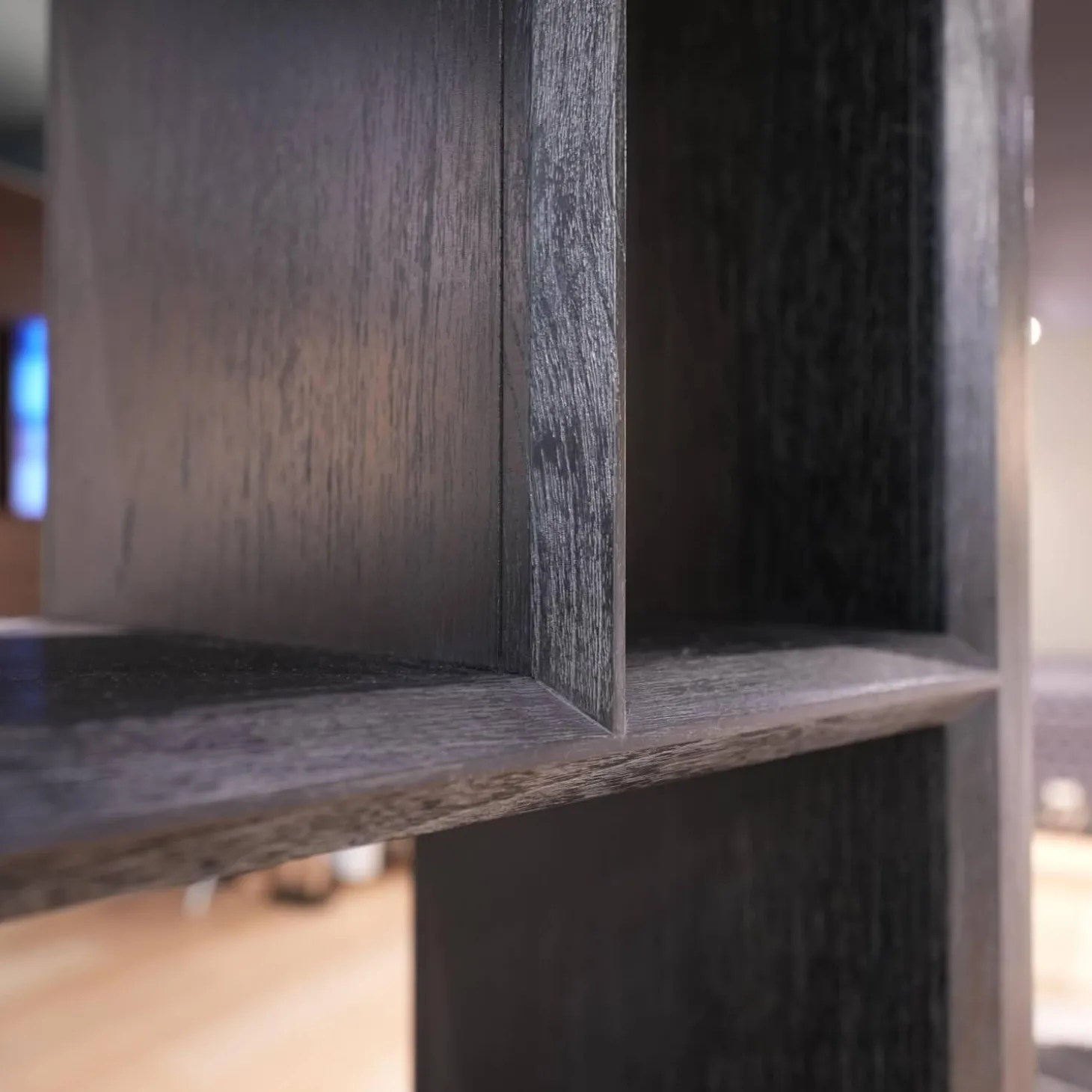 Regal Marguesa Eichenfurnier Holzkohle Schwarz