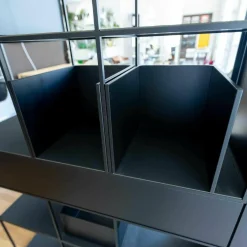 Regal Metall Fenix Schwarz mit Schüben