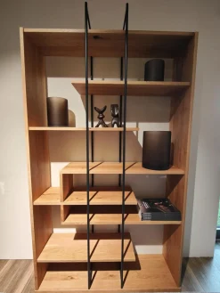 Regal Mileto Asteiche Massiv Gebürstet Natur Geölt Metall Schwarz